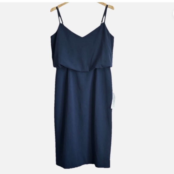 Dress the Population Alondra Blouson Sheath Dress Size: L - Picture 2 of 7